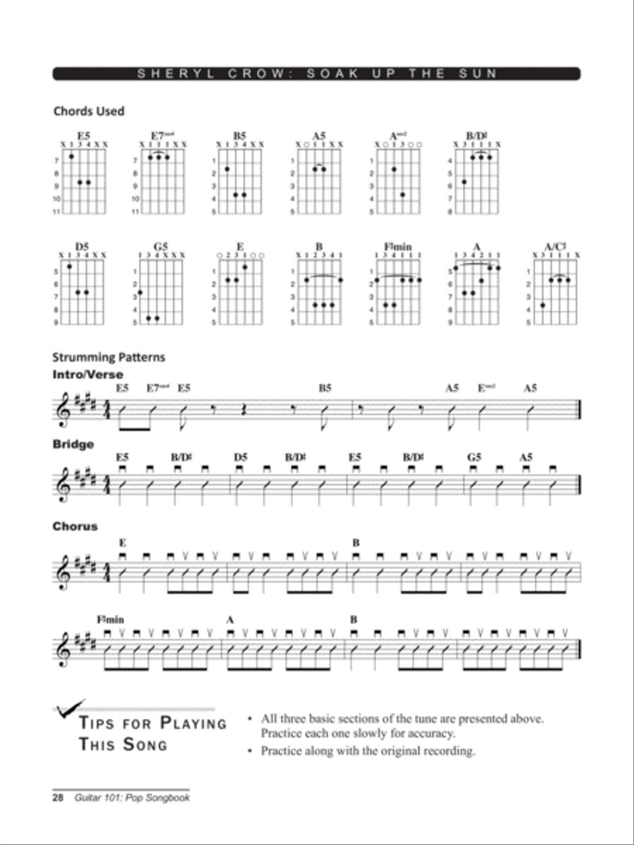 Alfred's Guitar 101, Pop Songbook Electric Guitar scores gallery preview page 7