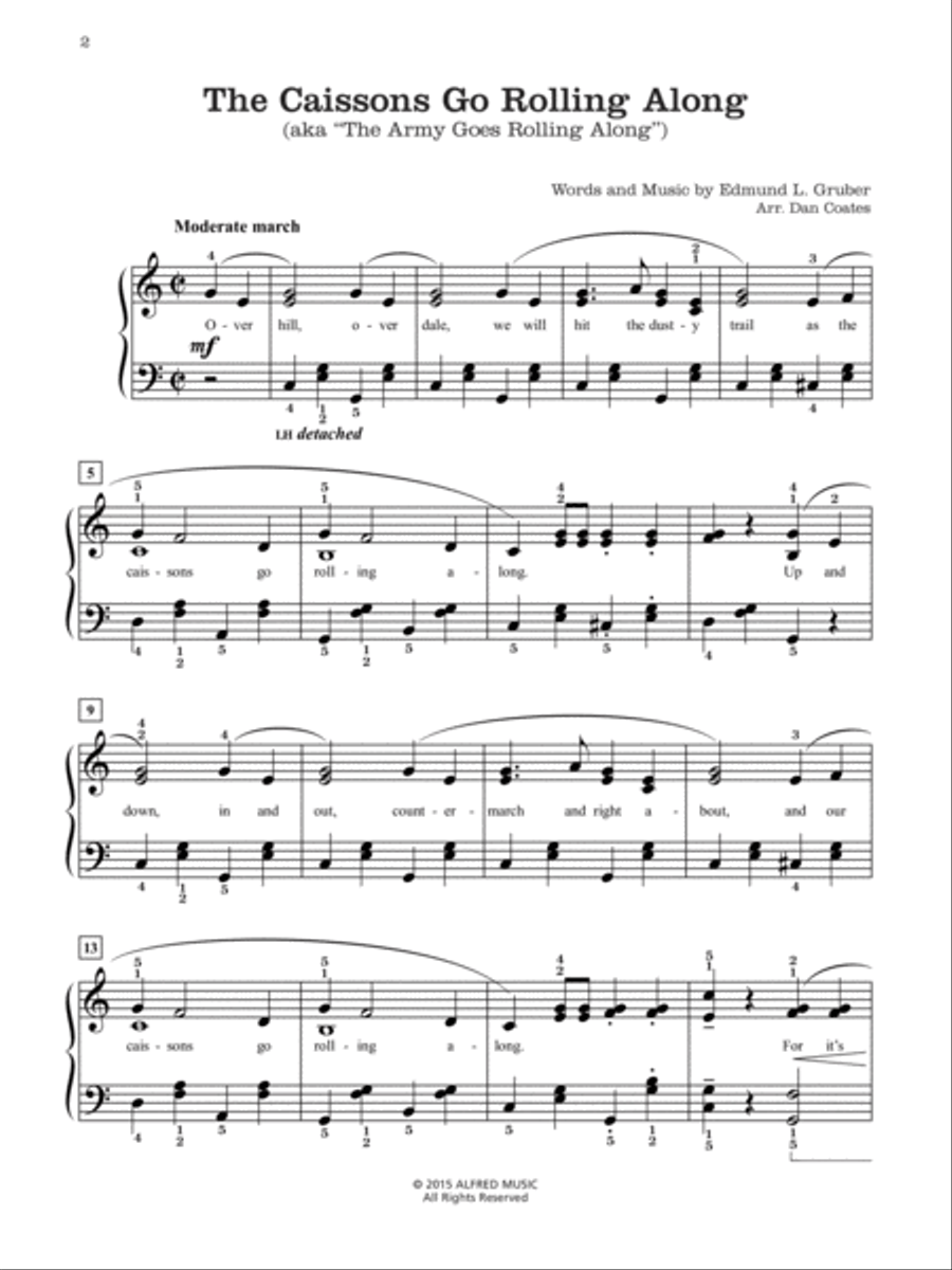 Official Songs of the United States Armed Forces Piano Solo scores gallery preview page 7