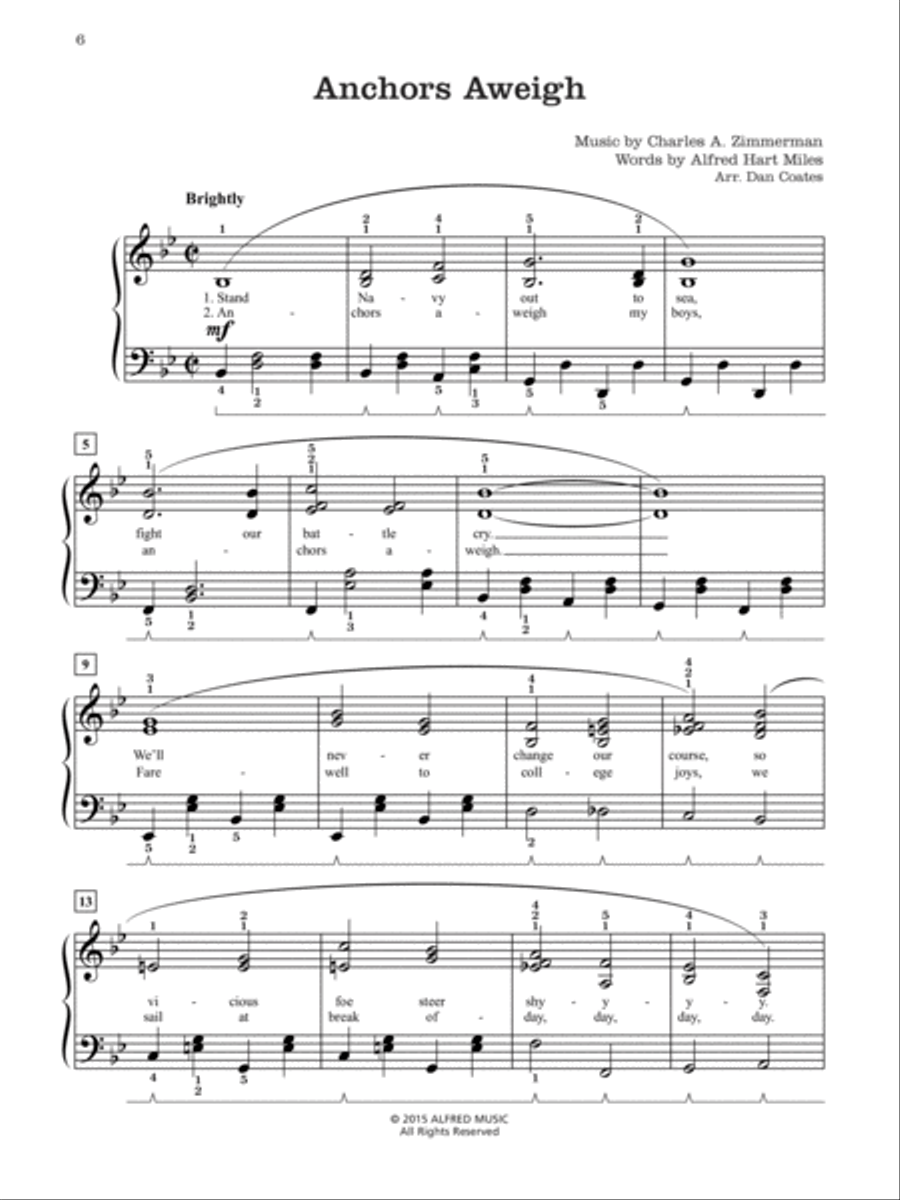 Official Songs of the United States Armed Forces Piano Solo scores gallery preview page 9