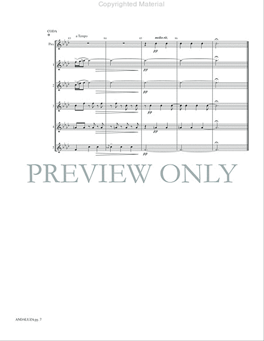 Andaluza -- Spanish Dance No. 5 Small Ensemble scores gallery preview page 9
