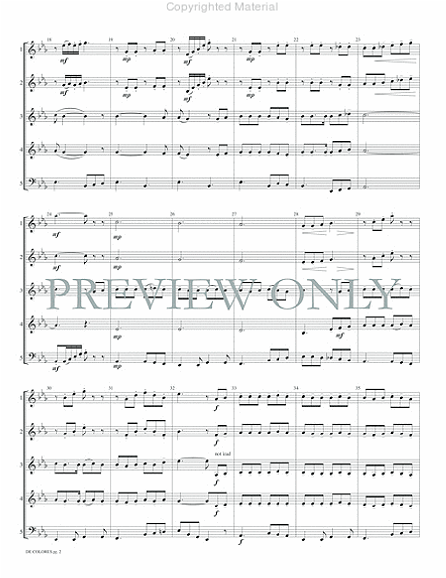 De Colores De Colores Woodwind Ensemble scores gallery preview page 4