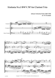 Sinfonia No.1 BWV.787 for Clarinet Trio