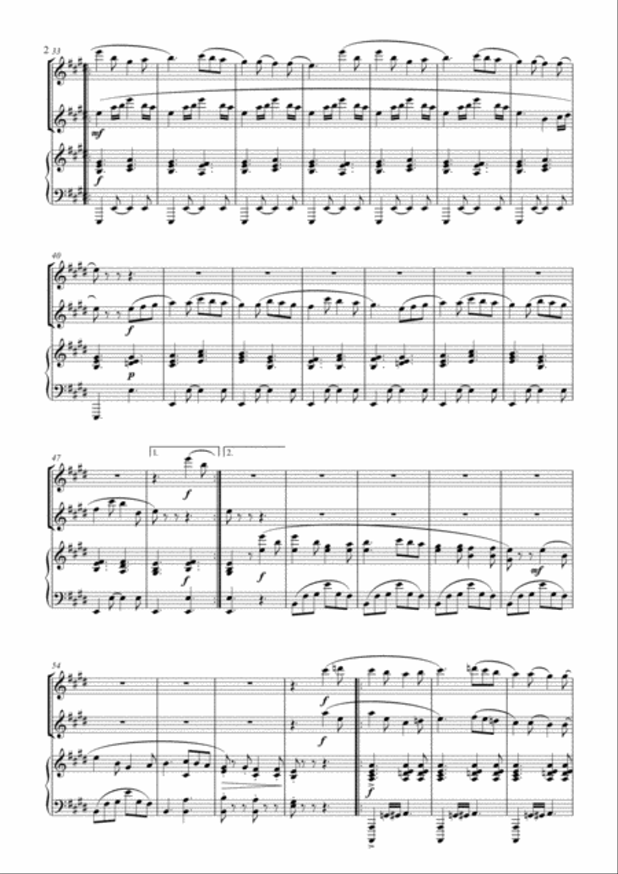 Slovenian Sonata - for 2 flutes and piano Flute Solo scores gallery preview page 2