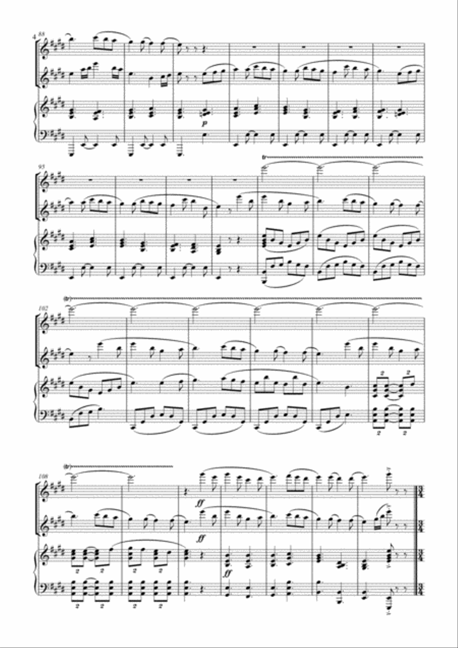 Slovenian Sonata - for 2 flutes and piano Flute Solo scores gallery preview page 4