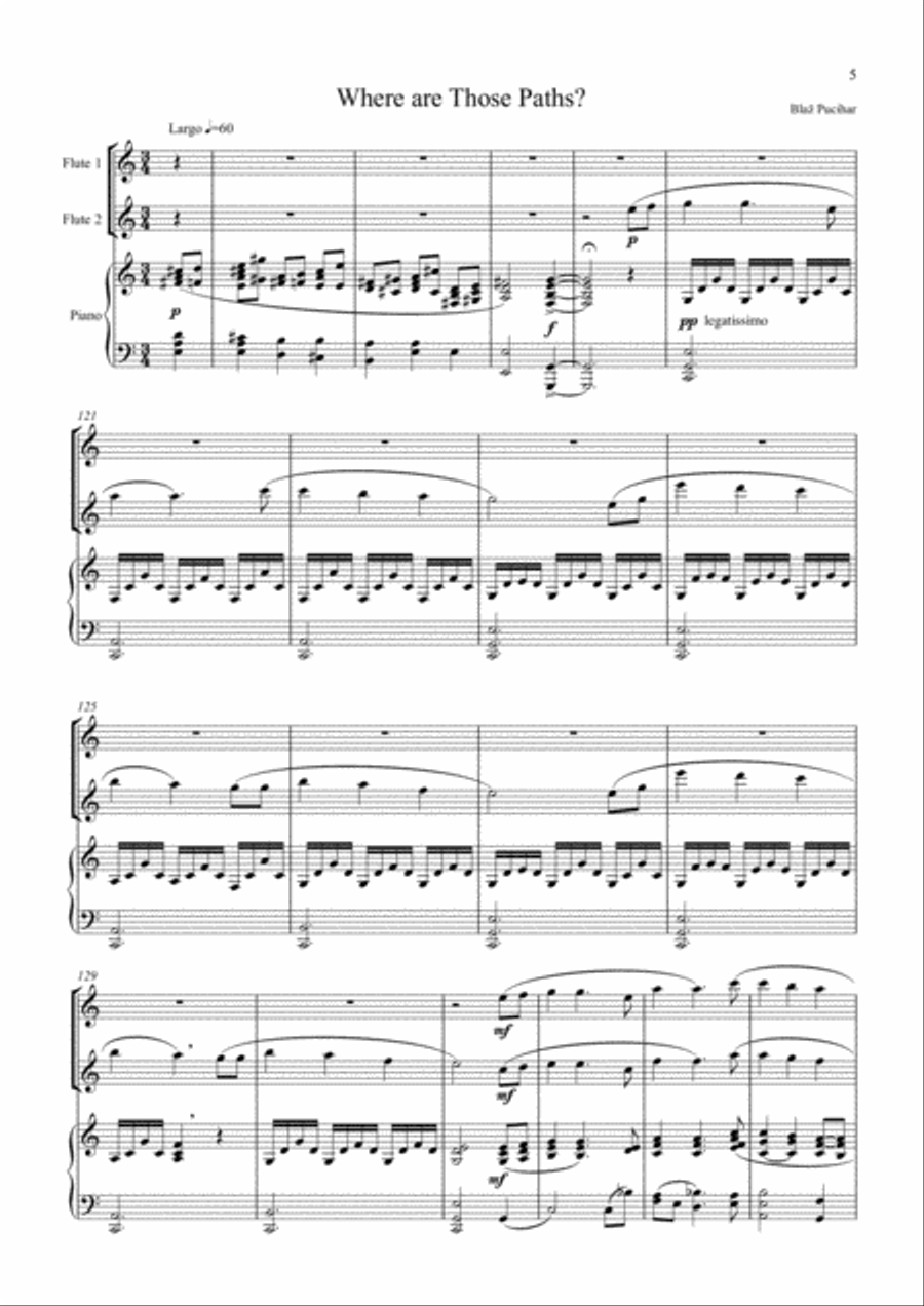 Slovenian Sonata - for 2 flutes and piano Flute Solo scores gallery preview page 5