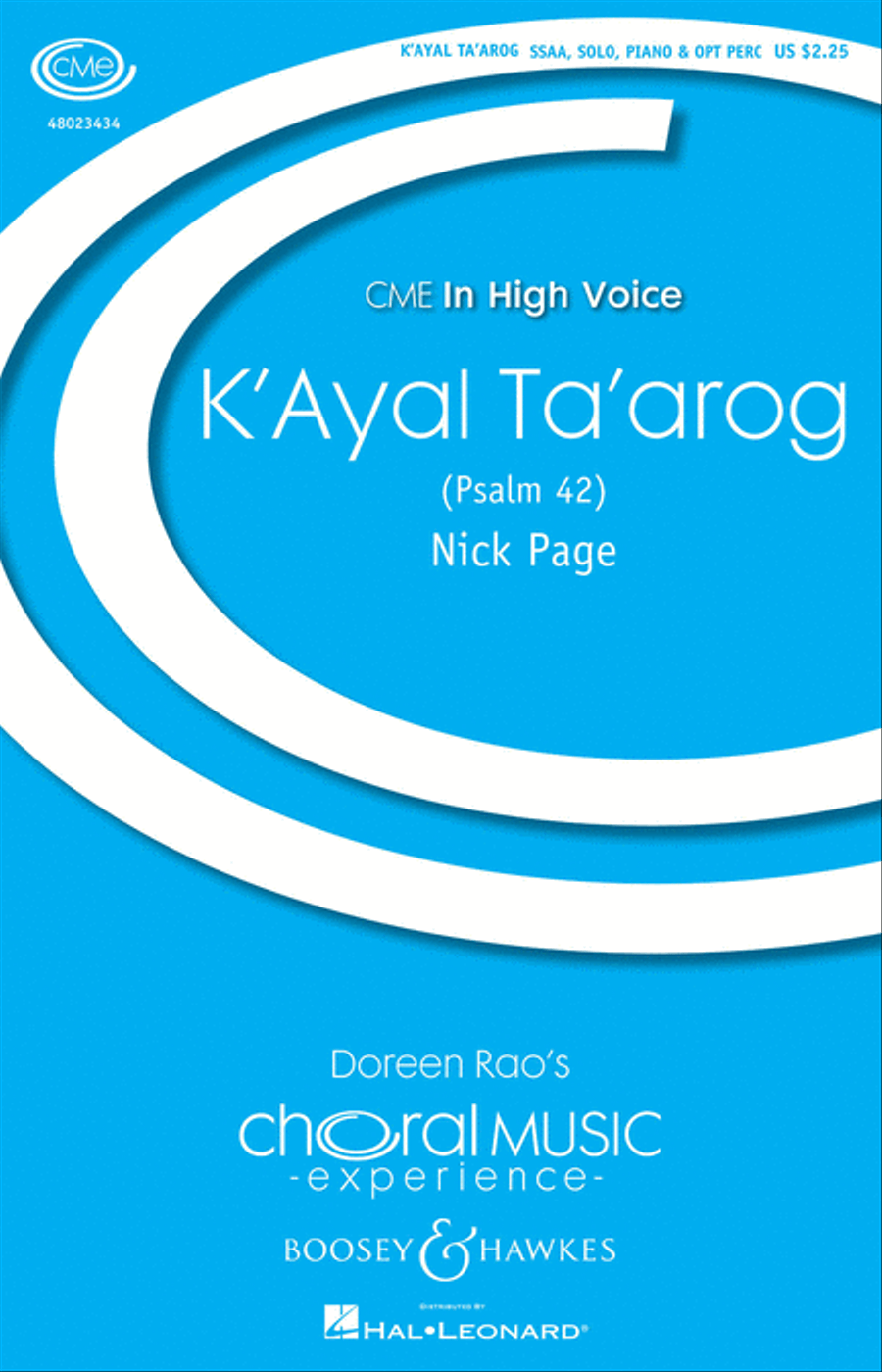 K'ayal Ta'arog K'ayal Ta'arog SSAA scores gallery preview page 1