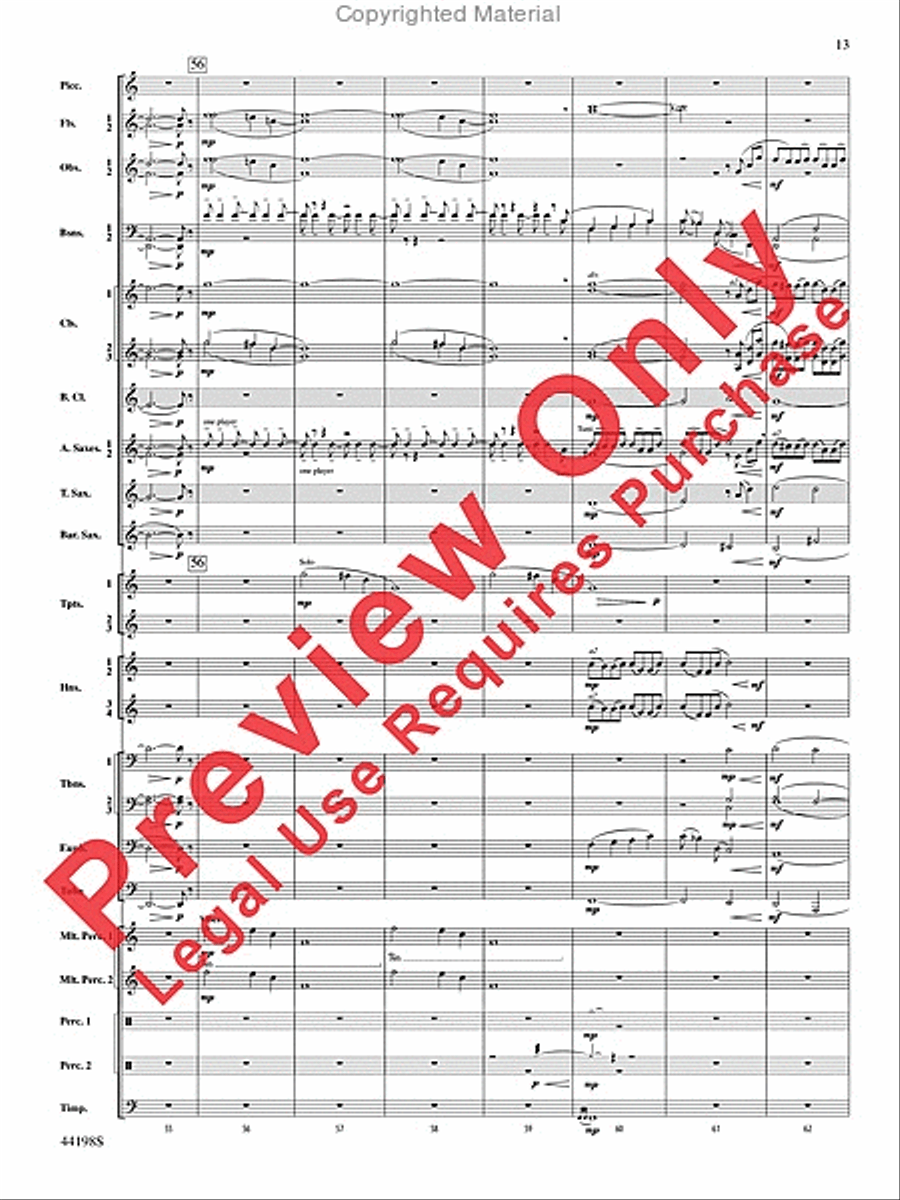 Afterlife Afterlife Concert Band scores gallery preview page 14