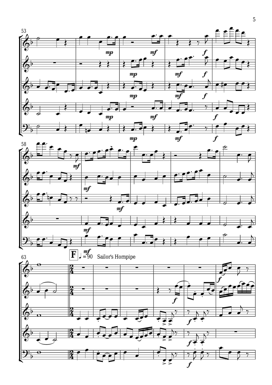 Songs of the Sea Songs of the Sea Woodwind Quintet scores gallery preview page 5