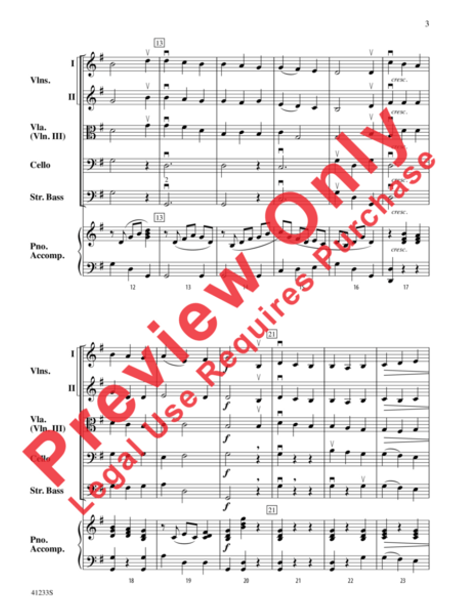 Away in a Manger String Orchestra scores gallery preview page 4