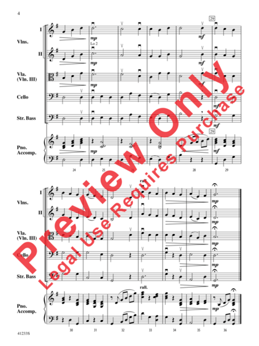 Away in a Manger String Orchestra scores gallery preview page 5