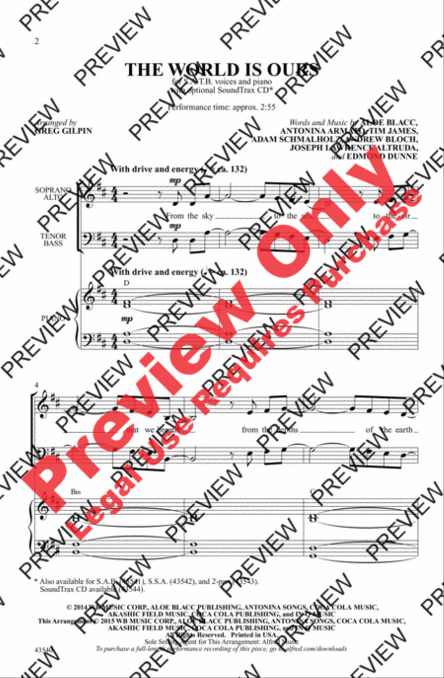 The World Is Ours The World Is Ours 4-Part scores gallery preview page 2
