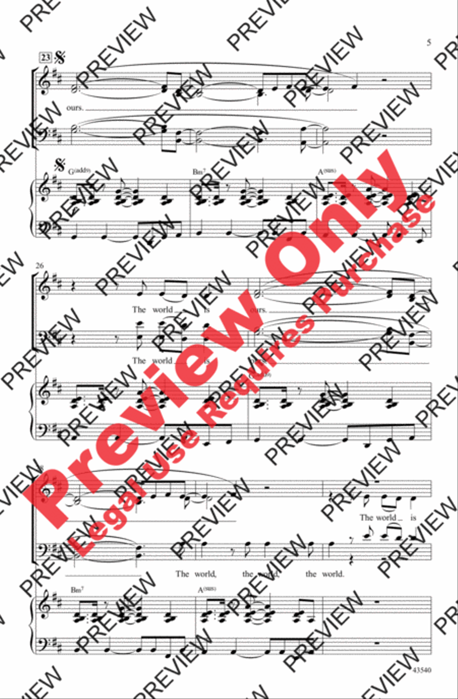 The World Is Ours The World Is Ours 4-Part scores gallery preview page 5