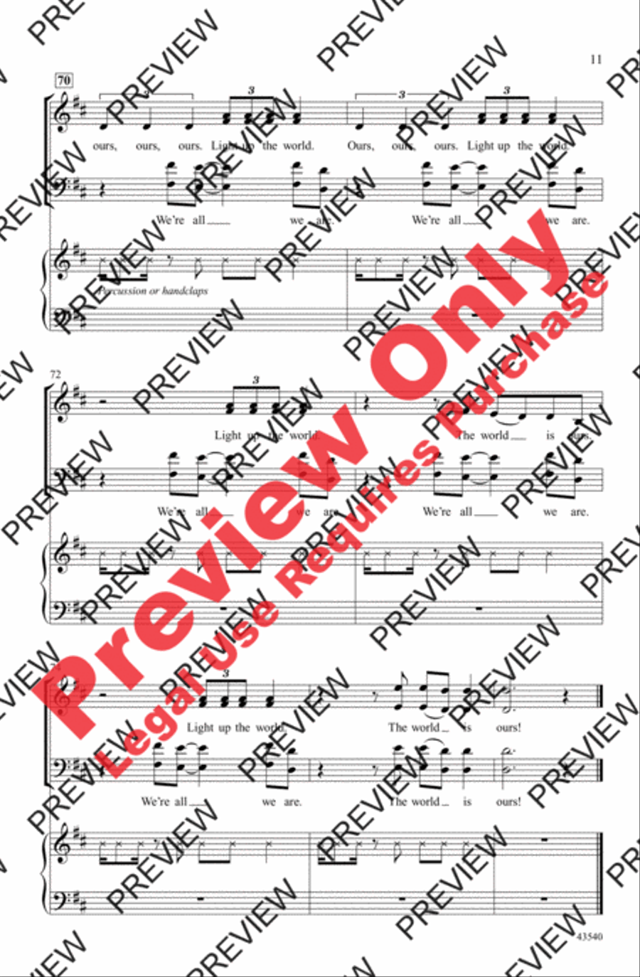 The World Is Ours The World Is Ours 4-Part scores gallery preview page 11