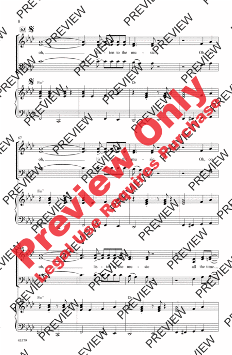 Listen to the Music Listen to the Music 3-Part scores gallery preview page 8
