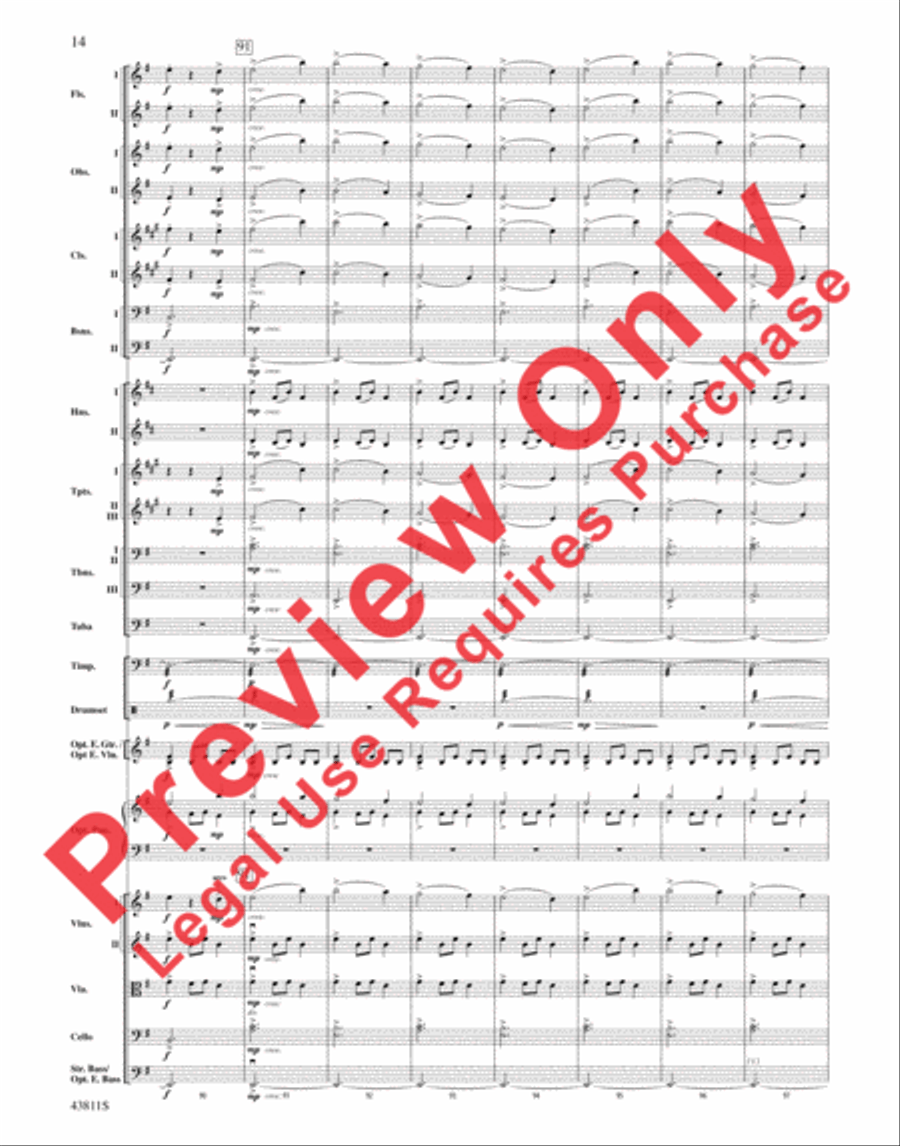 Christmas Eve/Sarajevo 12/24 Full Orchestra scores gallery preview page 15