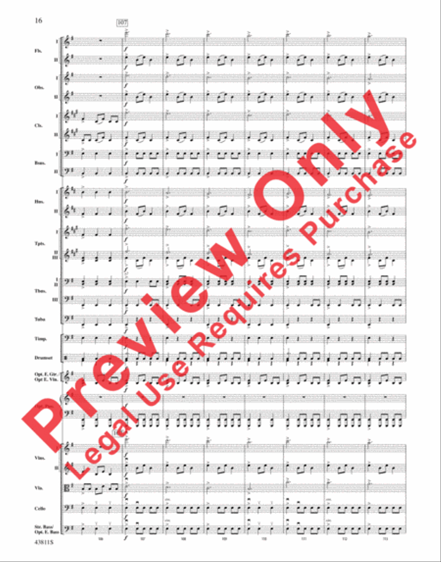 Christmas Eve/Sarajevo 12/24 Full Orchestra scores gallery preview page 17