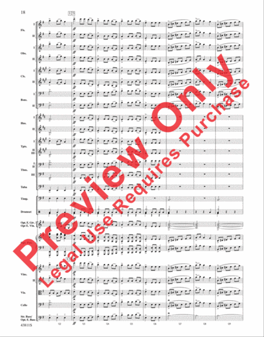 Christmas Eve/Sarajevo 12/24 Full Orchestra scores gallery preview page 19