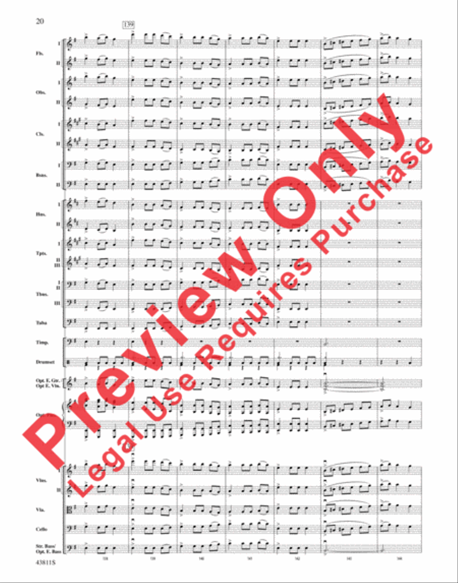 Christmas Eve/Sarajevo 12/24 Full Orchestra scores gallery preview page 21