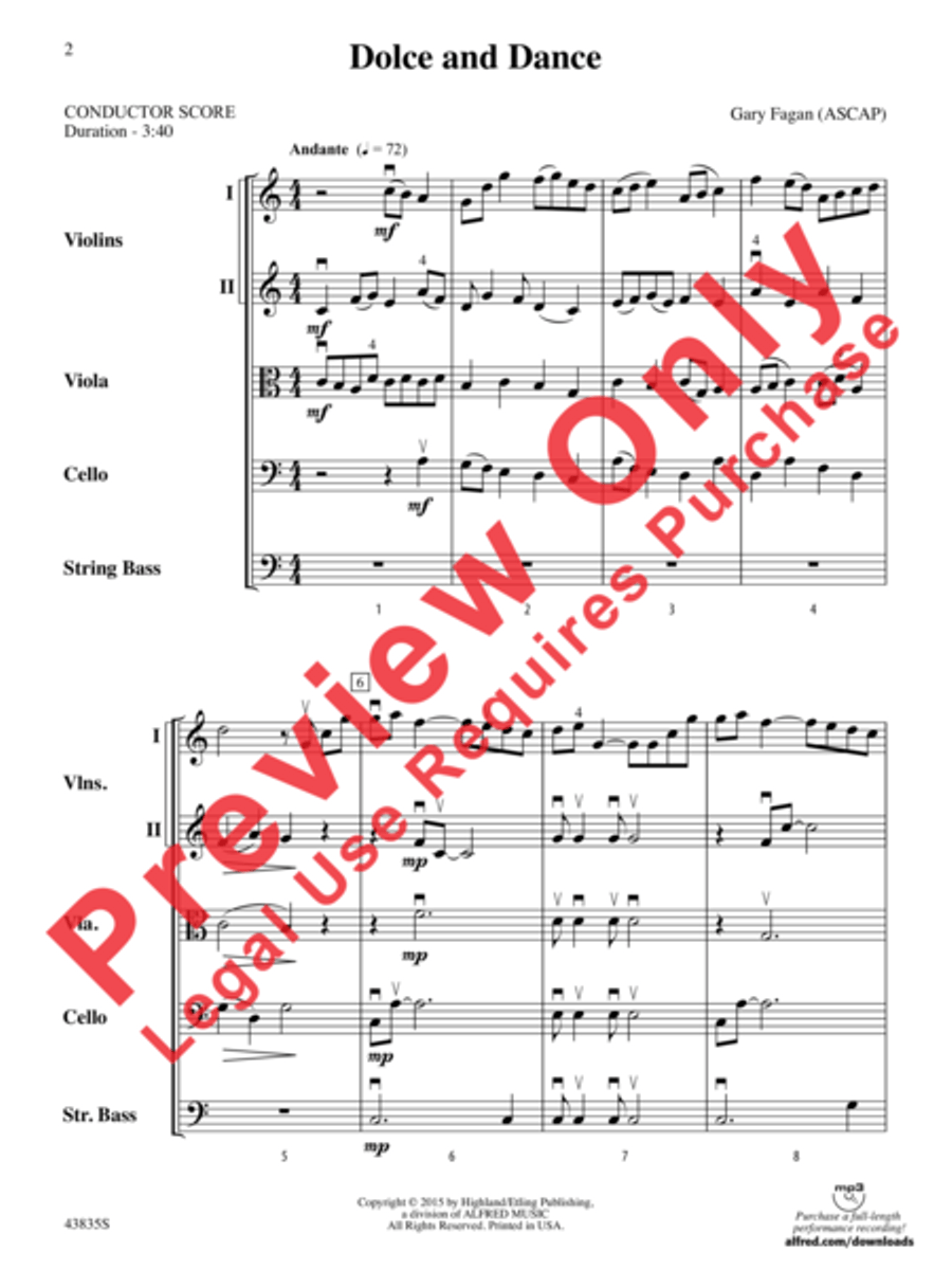 Dolce and Dance Dolce and Dance String Orchestra scores gallery preview page 3