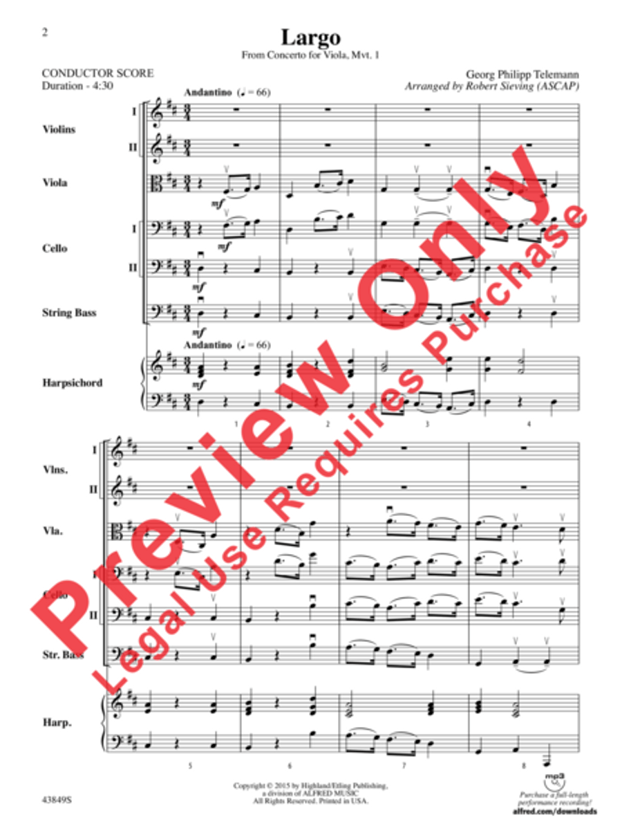 Largo String Orchestra scores gallery preview page 3