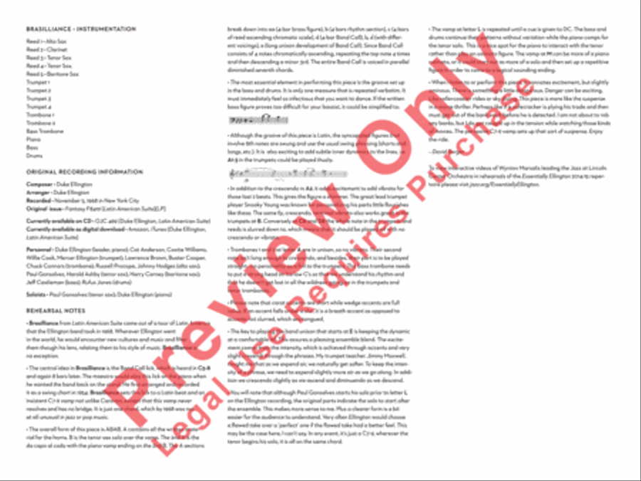 Brasilliance Brasilliance Jazz Ensemble scores gallery preview page 5