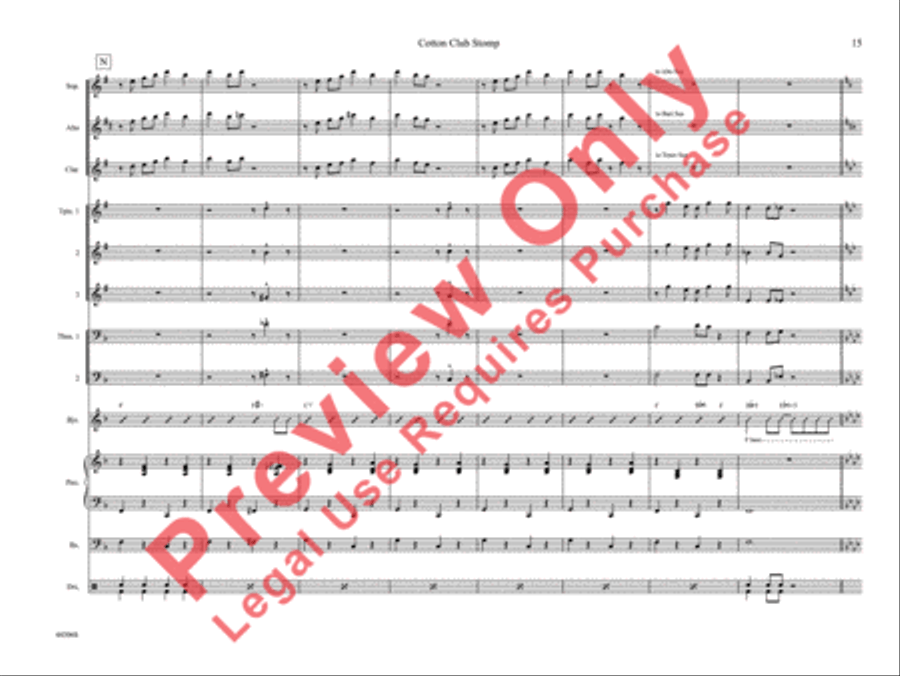 Cotton Club Stomp Cotton Club Stomp Jazz Ensemble scores gallery preview page 20