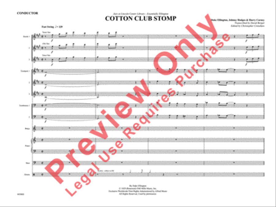 Cotton Club Stomp Cotton Club Stomp Jazz Ensemble scores gallery preview page 6