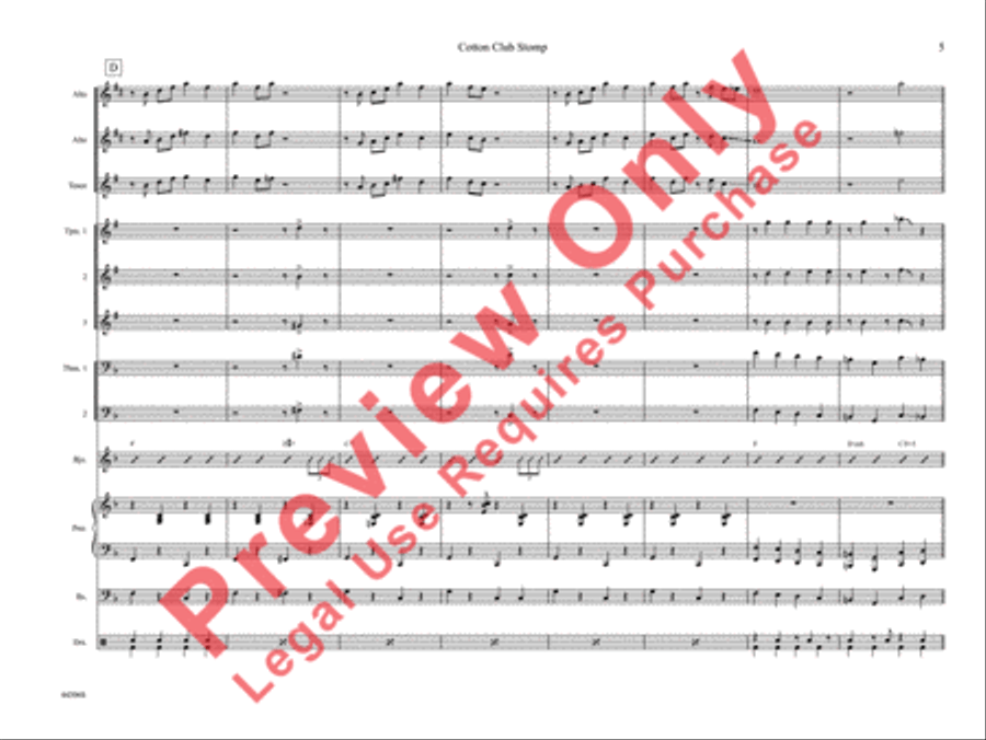 Cotton Club Stomp Cotton Club Stomp Jazz Ensemble scores gallery preview page 10