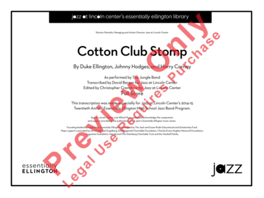 Cotton Club Stomp Cotton Club Stomp Jazz Ensemble scores gallery preview page 2