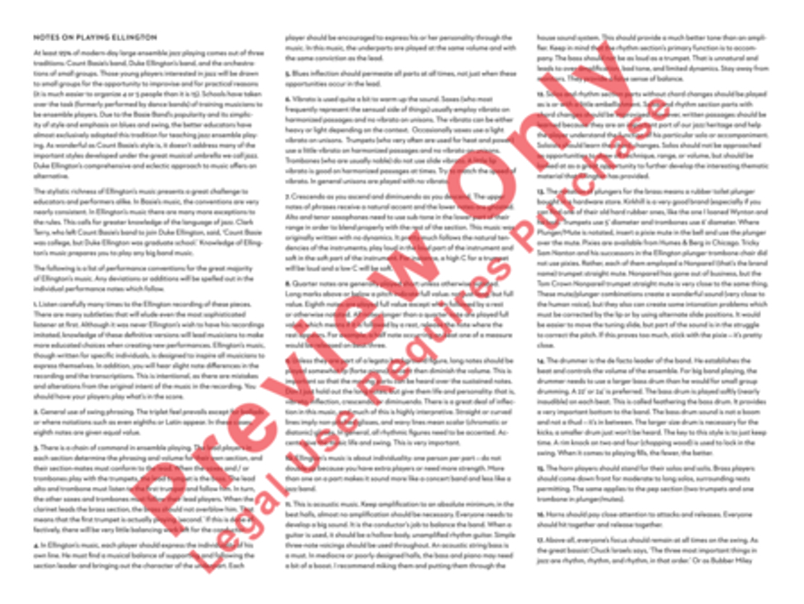 Cotton Club Stomp Cotton Club Stomp Jazz Ensemble scores gallery preview page 3
