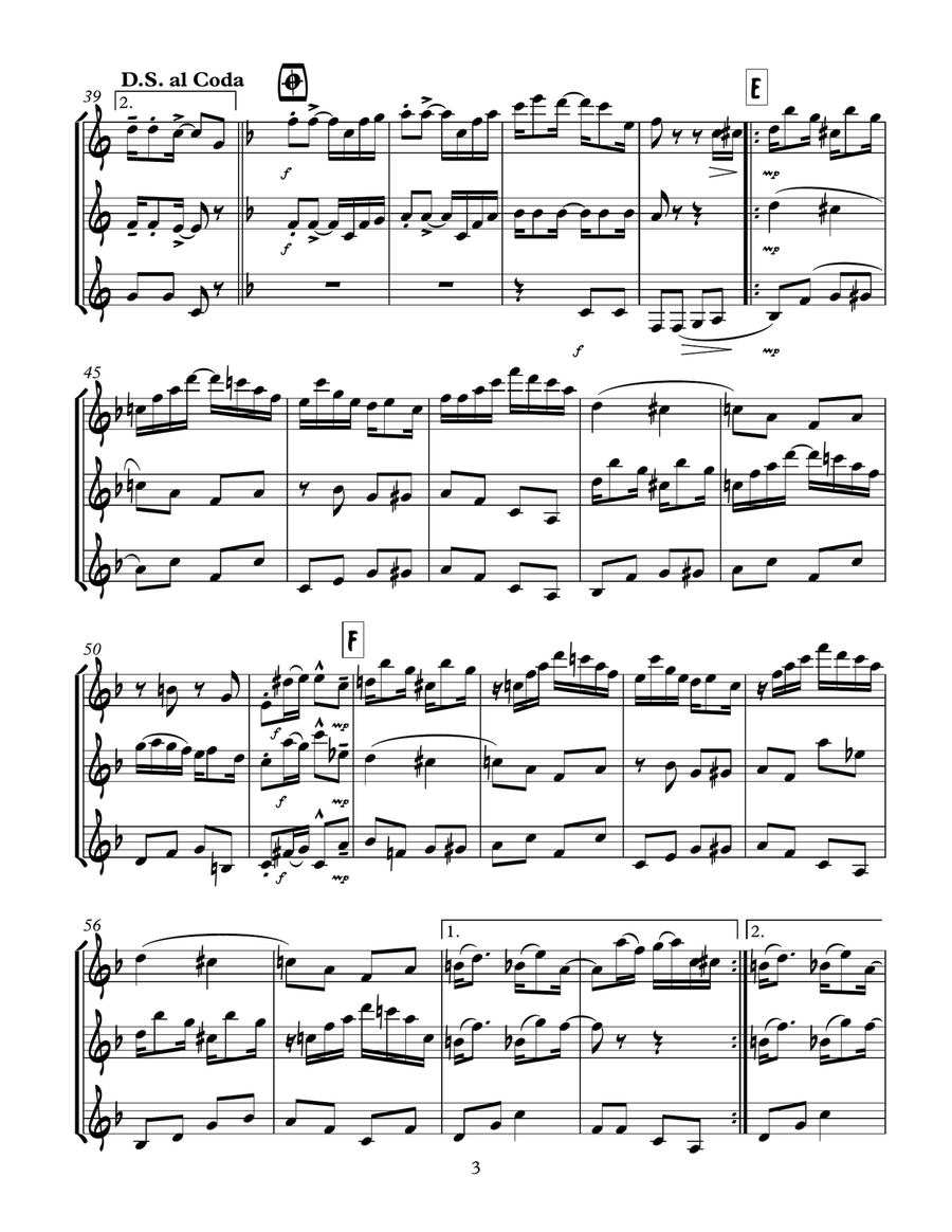 The Easy Winners for clarinet trio Clarinet Trio scores gallery preview page 5