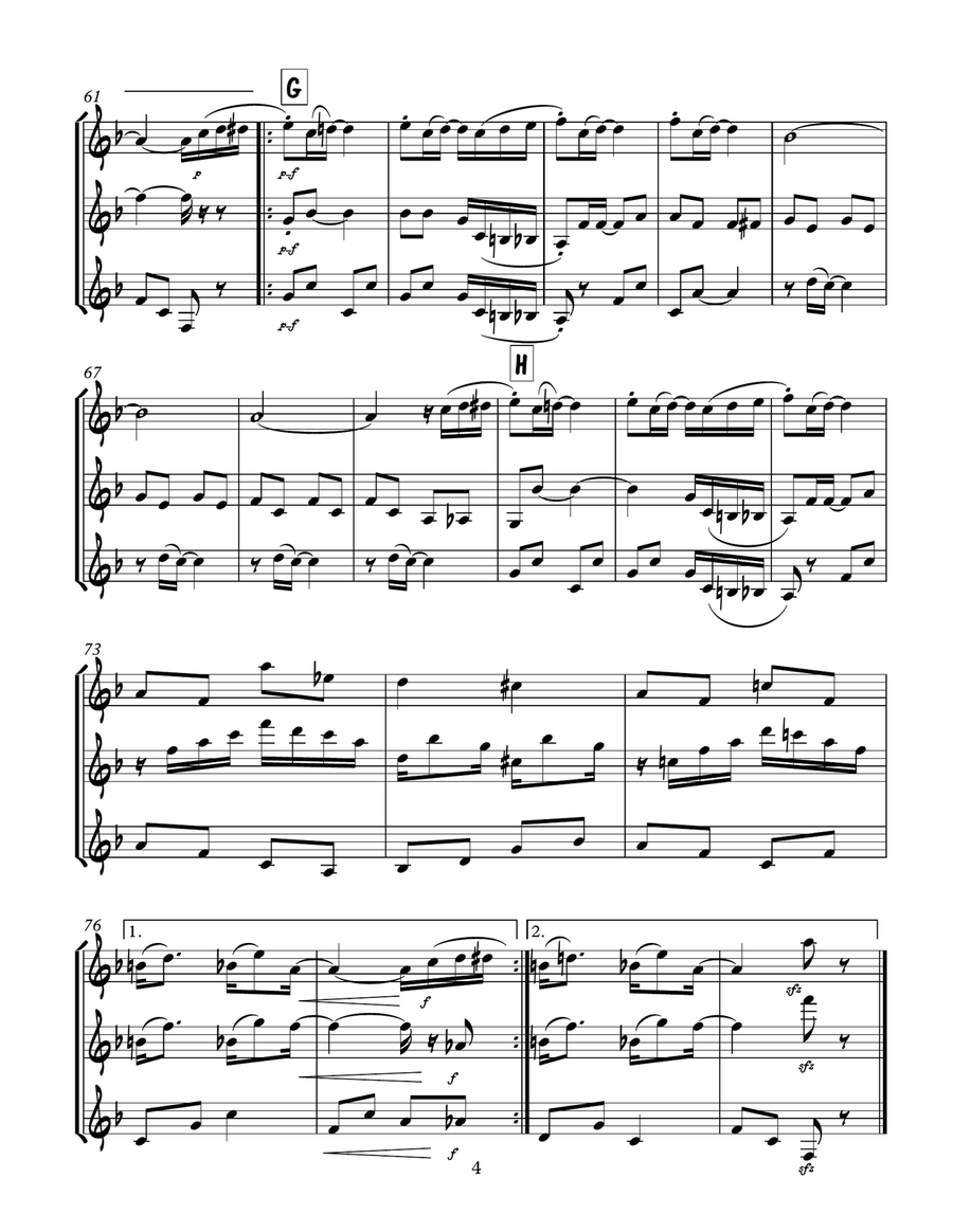 The Easy Winners for clarinet trio Clarinet Trio scores gallery preview page 6