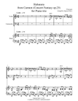 Habanera from Carmen Concert Fantasy op.25 Arranged for Piano trio