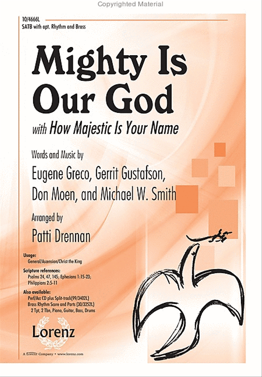 Mighty Is Our God with How Majestic Is Your Name 4-Part scores gallery preview page 2