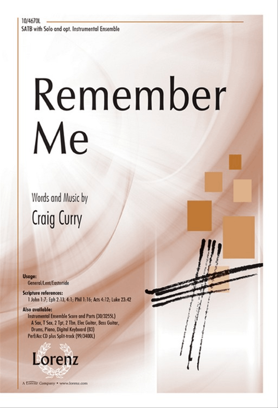 Remember Me Remember Me 4-Part scores gallery preview page 1