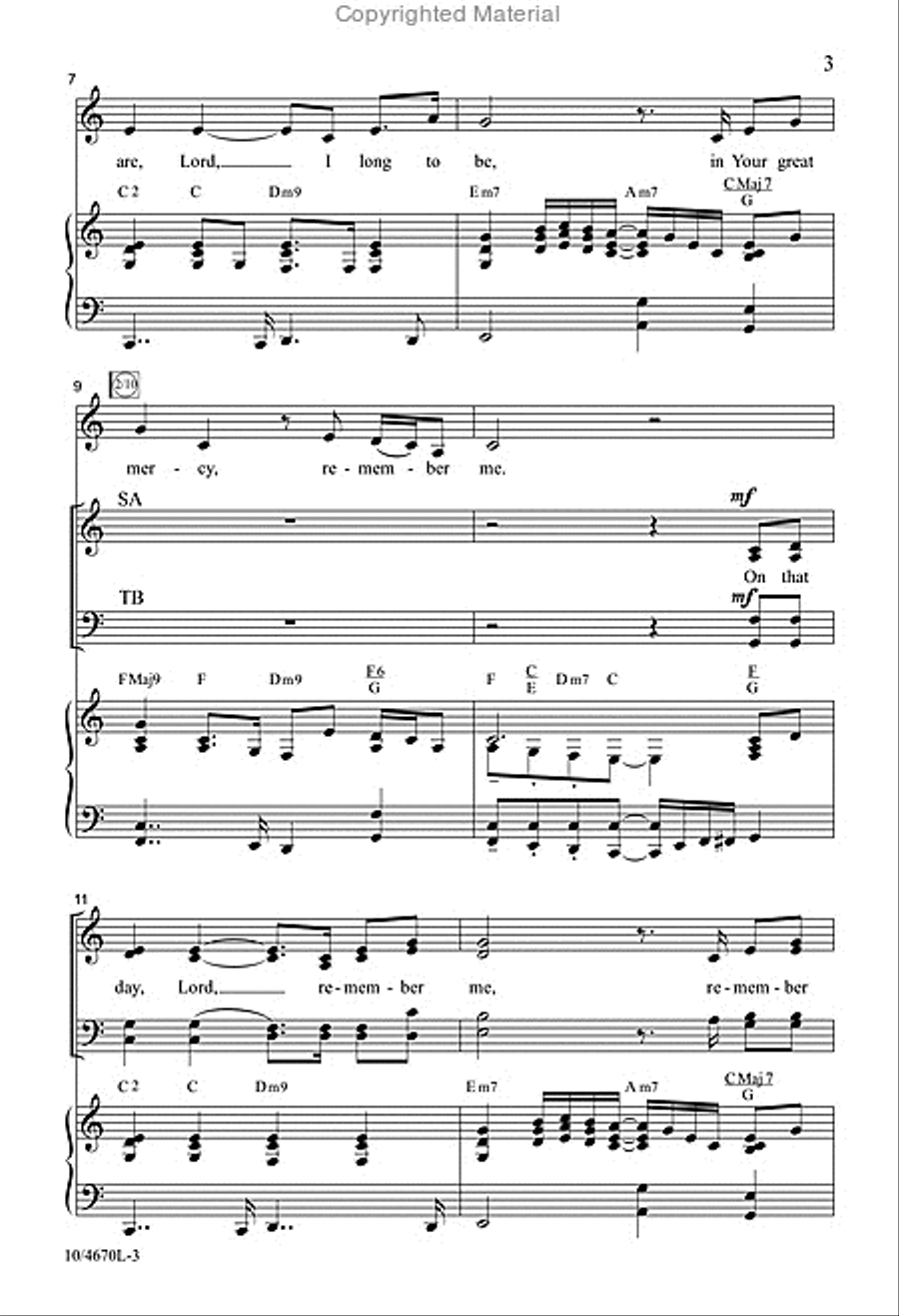 Remember Me Remember Me 4-Part scores gallery preview page 3