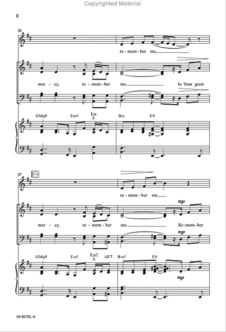 Remember Me Remember Me 4-Part scores gallery preview page 8
