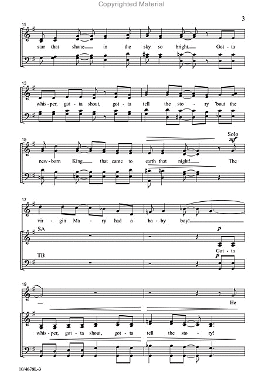 Gotta Whisper, Gotta Shout! 4-Part scores gallery preview page 3