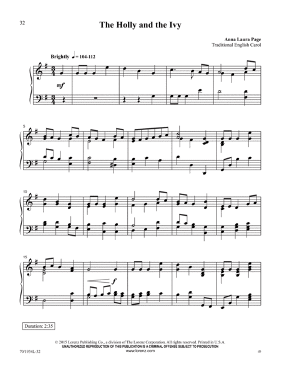 Christmas Traditions Christmas Traditions Piano Solo scores gallery preview page 12