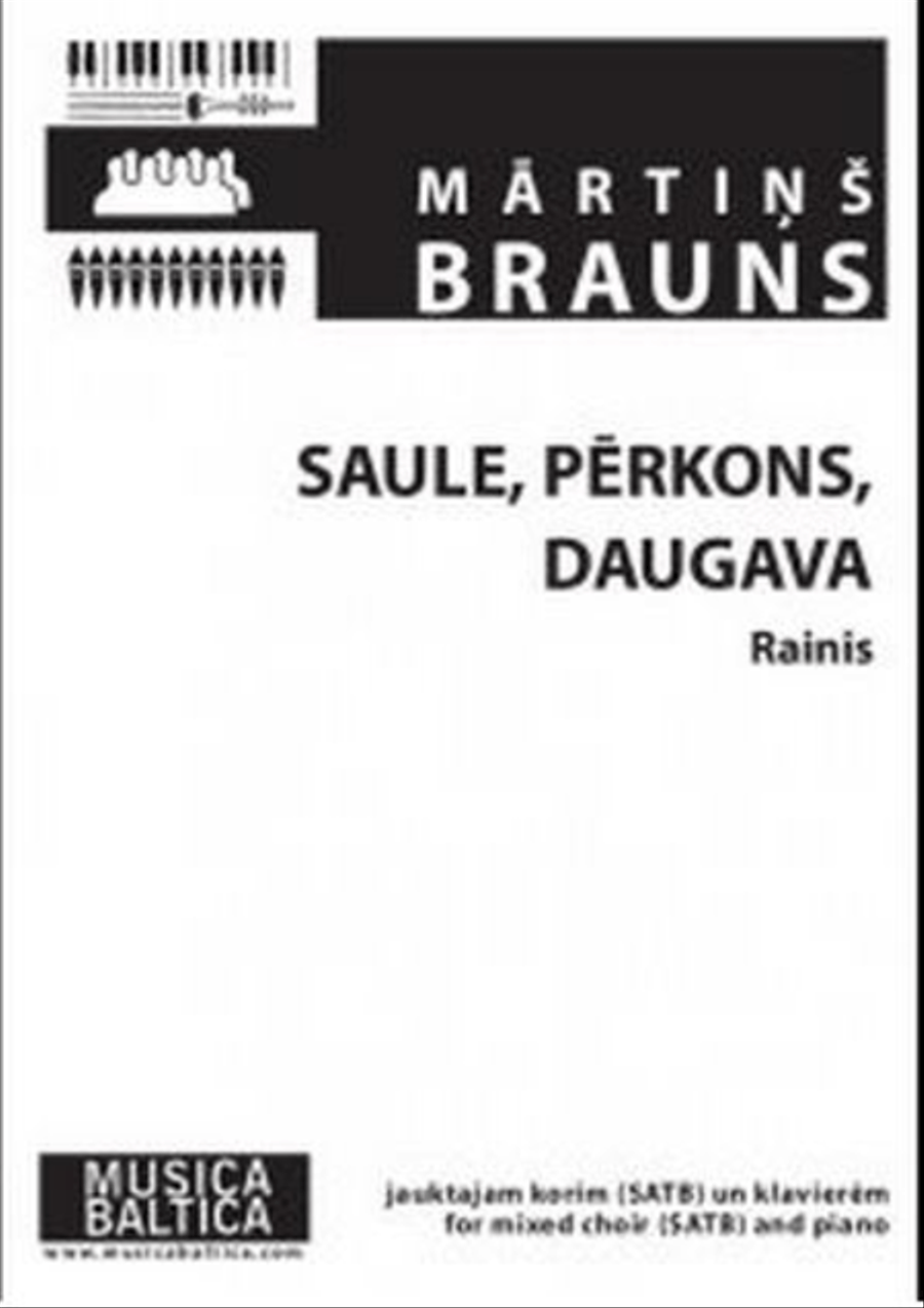 Saule, perkons, Daugava Choir scores gallery preview page 1