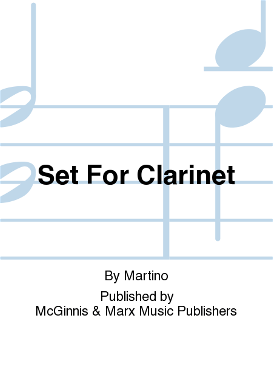 Set for Clarinet Clarinet Solo scores gallery preview page 1