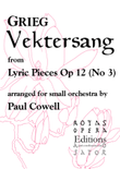 GRIEG Vektersang (Watcher's Song) arranged for small orchestra
