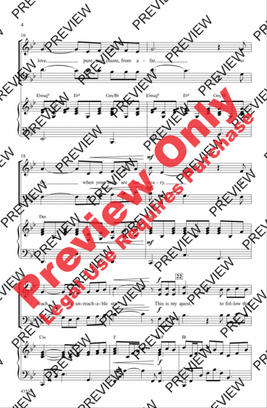 The Impossible Dream The Impossible Dream 3-Part scores gallery preview page 4