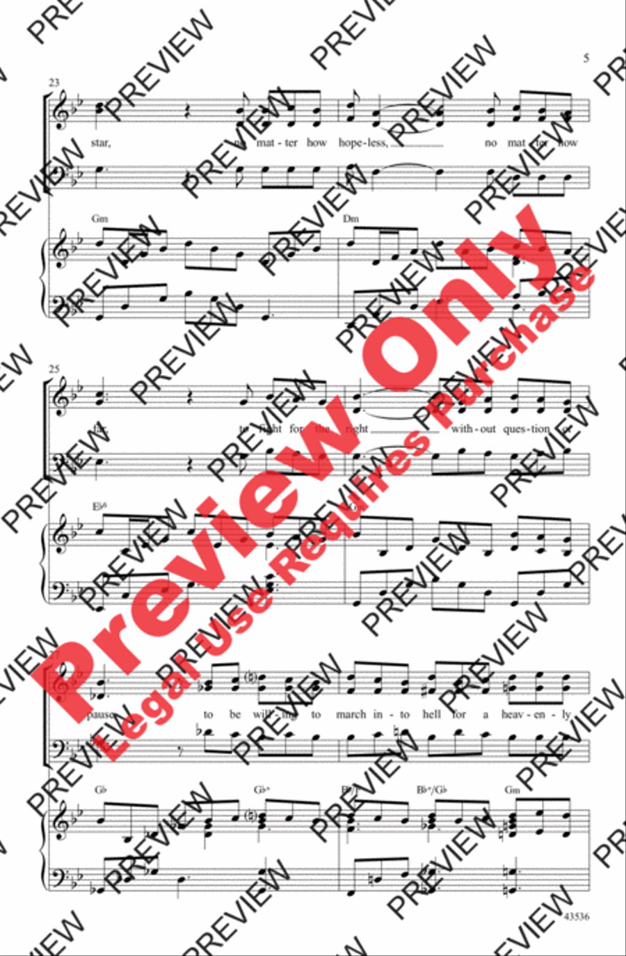 The Impossible Dream The Impossible Dream 3-Part scores gallery preview page 5