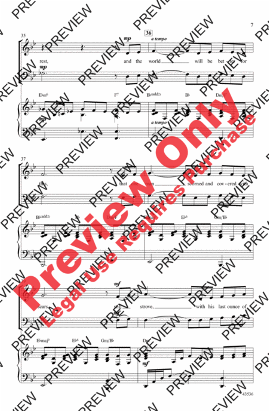 The Impossible Dream The Impossible Dream 3-Part scores gallery preview page 7