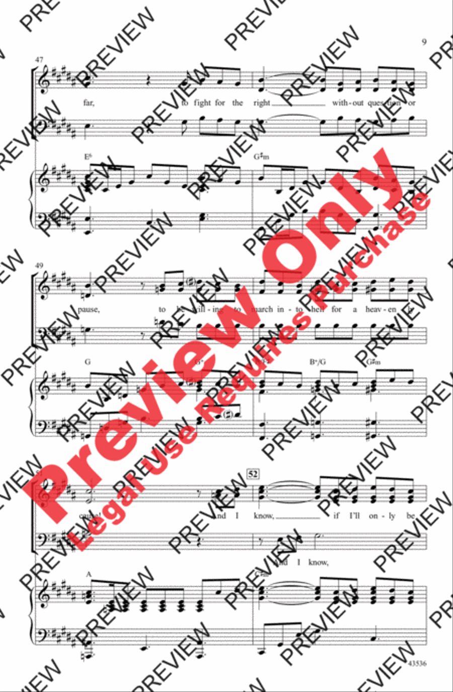The Impossible Dream The Impossible Dream 3-Part scores gallery preview page 9