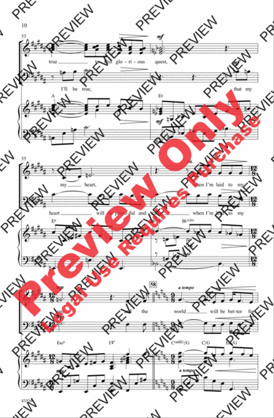 The Impossible Dream The Impossible Dream 3-Part scores gallery preview page 10