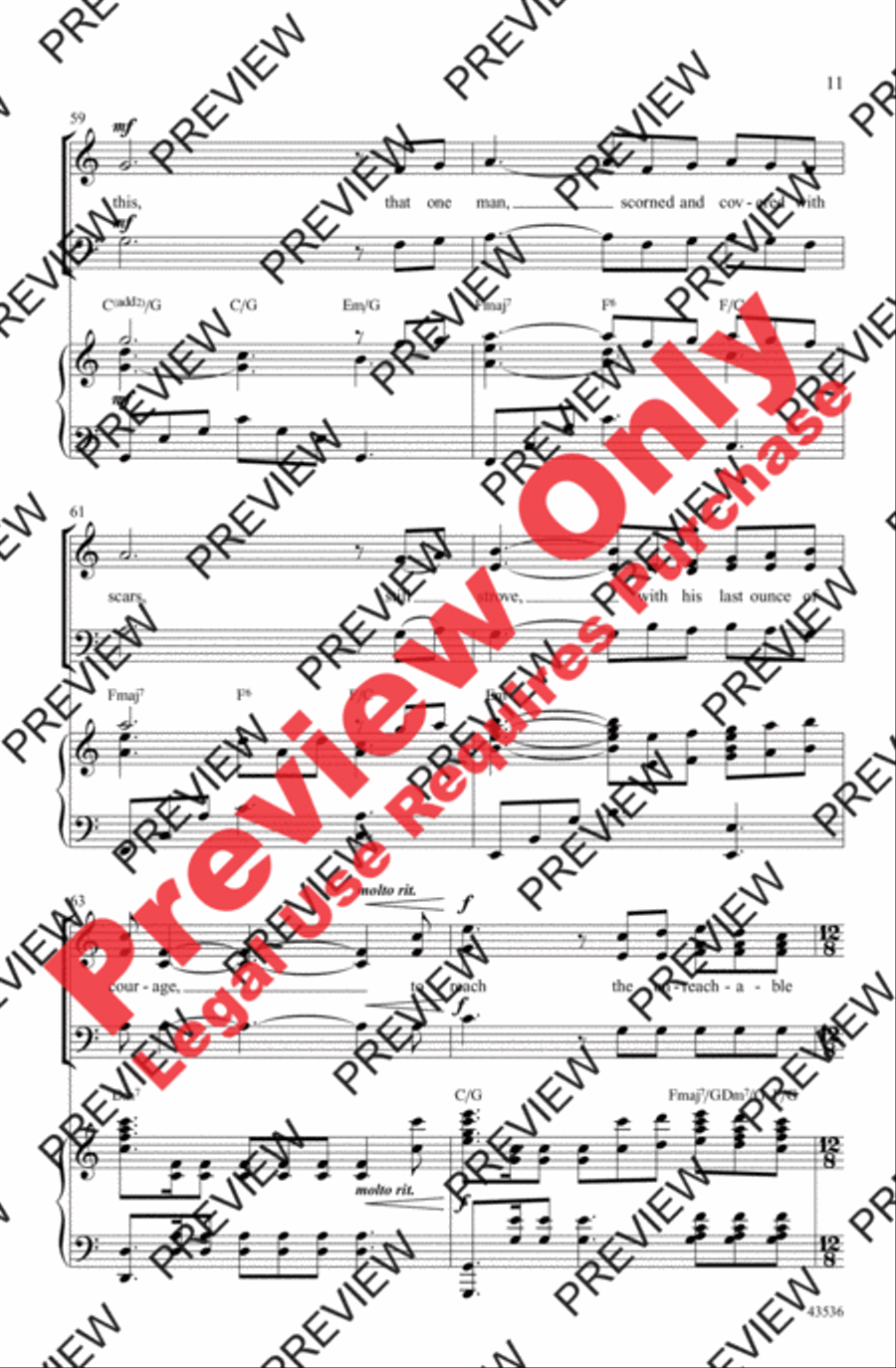 The Impossible Dream The Impossible Dream 3-Part scores gallery preview page 11