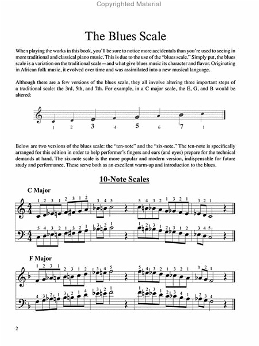 A First Book of Blues -- For The Beginning Pianist Piano Solo scores gallery preview page 2
