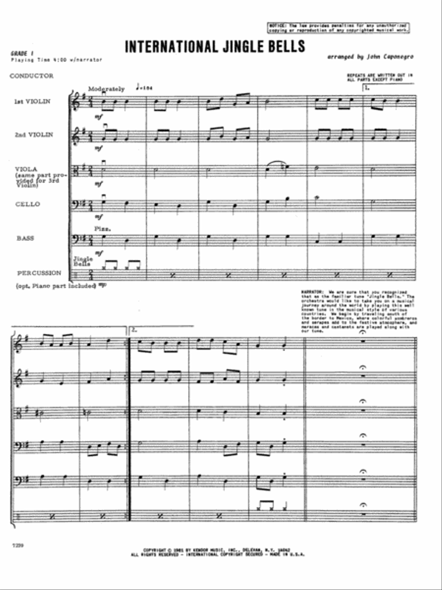 International Jingle Bells - Full Score Orchestra scores gallery preview page 2